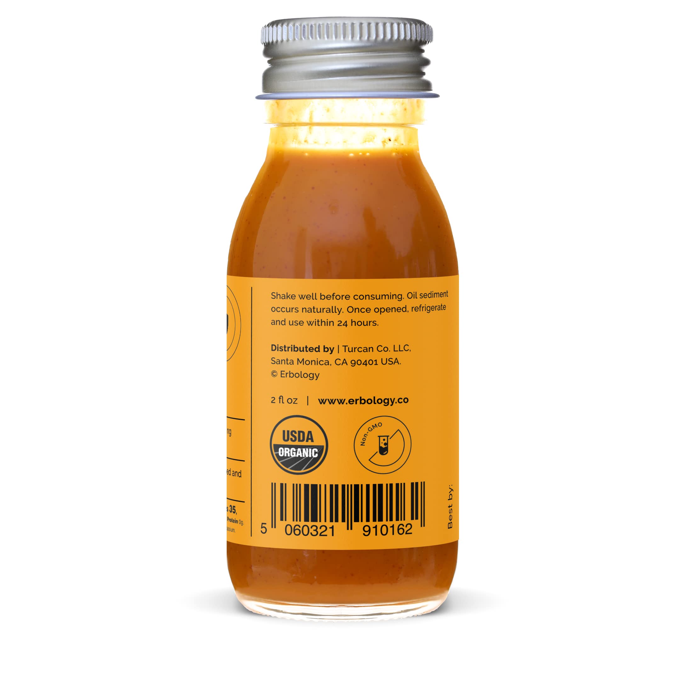 Organic Immunity Booster Shots - Erbology 12 Pack (60ml Each) | Cold & Flu Defense, Energy Boost, Daily Wellness | Vegan, Gluten-Free, Non-GMO