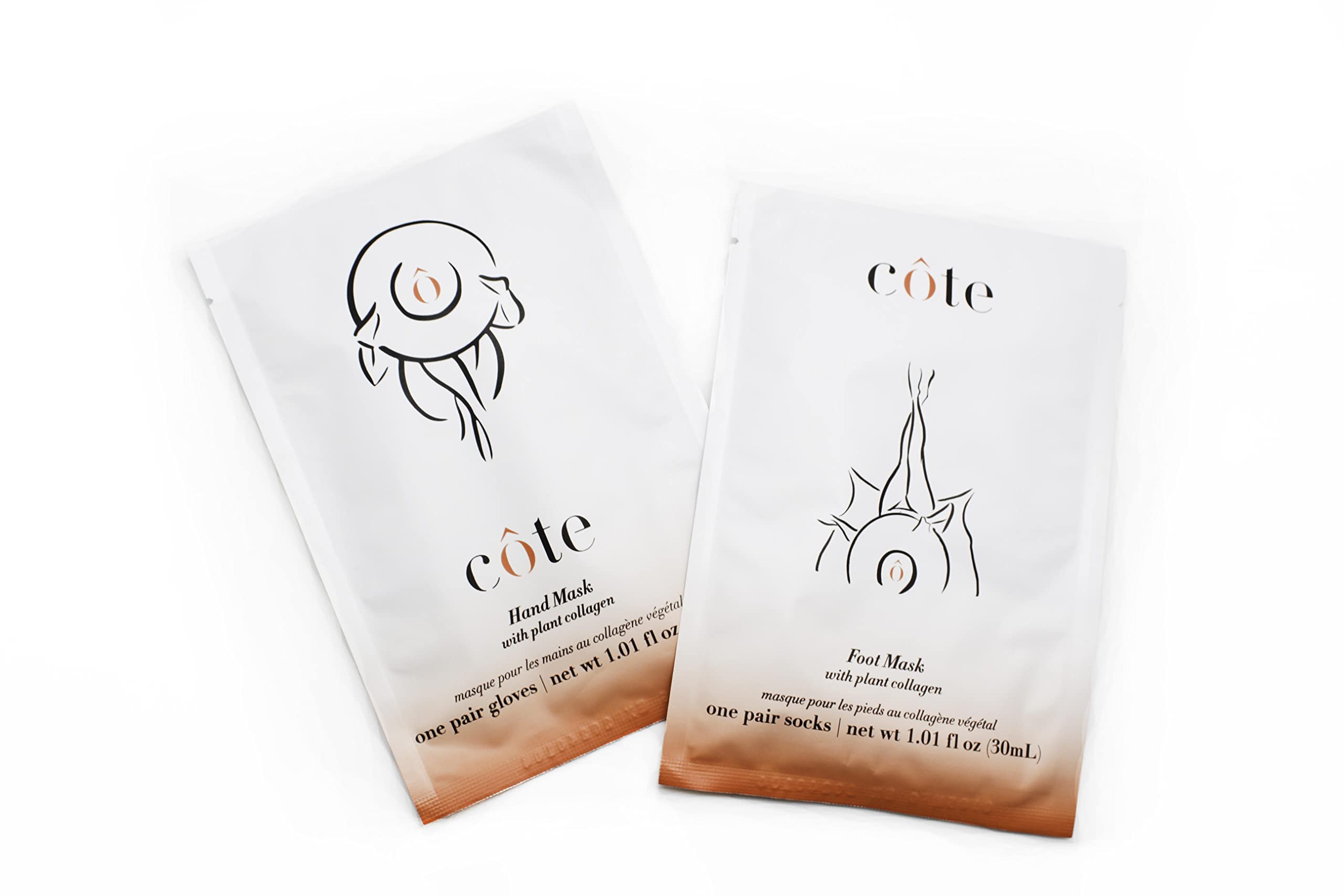 Plant-Based Collagen & Shea Butter Foot Mask - Hydrating & Exfoliating Treatment for Soft, Smooth Feet - Perfect for Pedicures, Dry Skin Relief & At-Home Spa Days