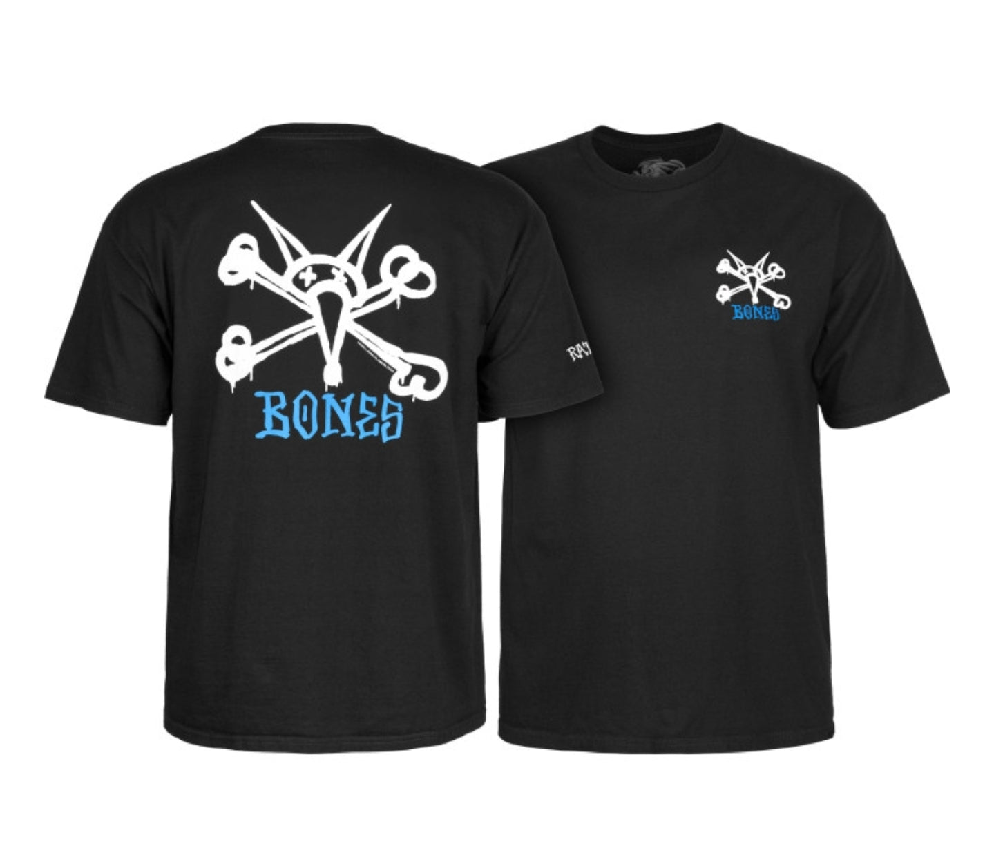 XL Powell Peralta RAT BONES Skateboard T-Shirt - Black - Men's Streetwear for Skateboarding & Casual Wear