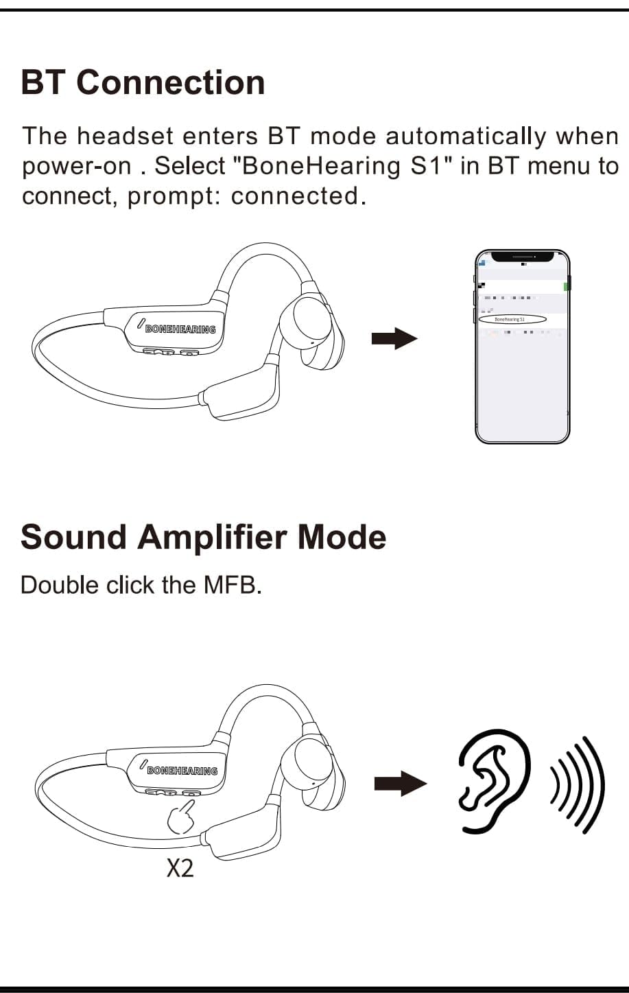 Military Grade Bone Conduction Headphones with Bluetooth 5.3 - Open Ear Wireless Headset for Hearing Amplification & Music - Perfect for Running, Cycling, Workouts & Outdoor Activities