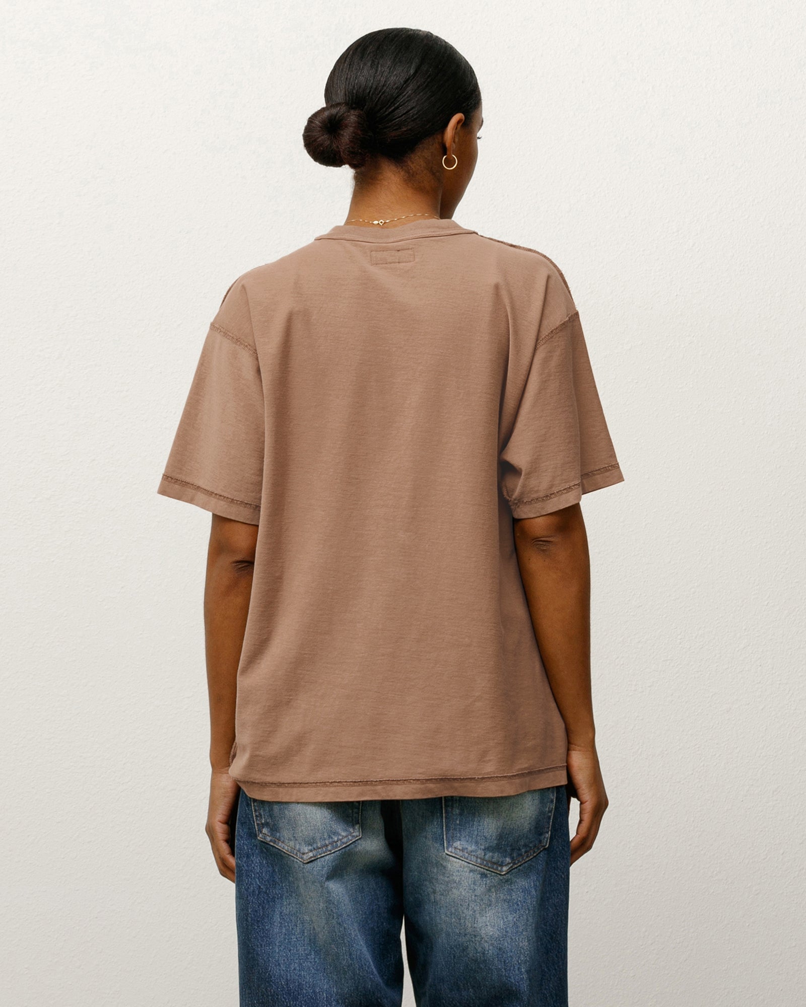 Lazy Tee Umber - Soft & Comfortable Oversized T-Shirt for Women | Casual Lounge Wear & Sleep Shirt | Perfect for Relaxing at Home, Yoga, and Travel