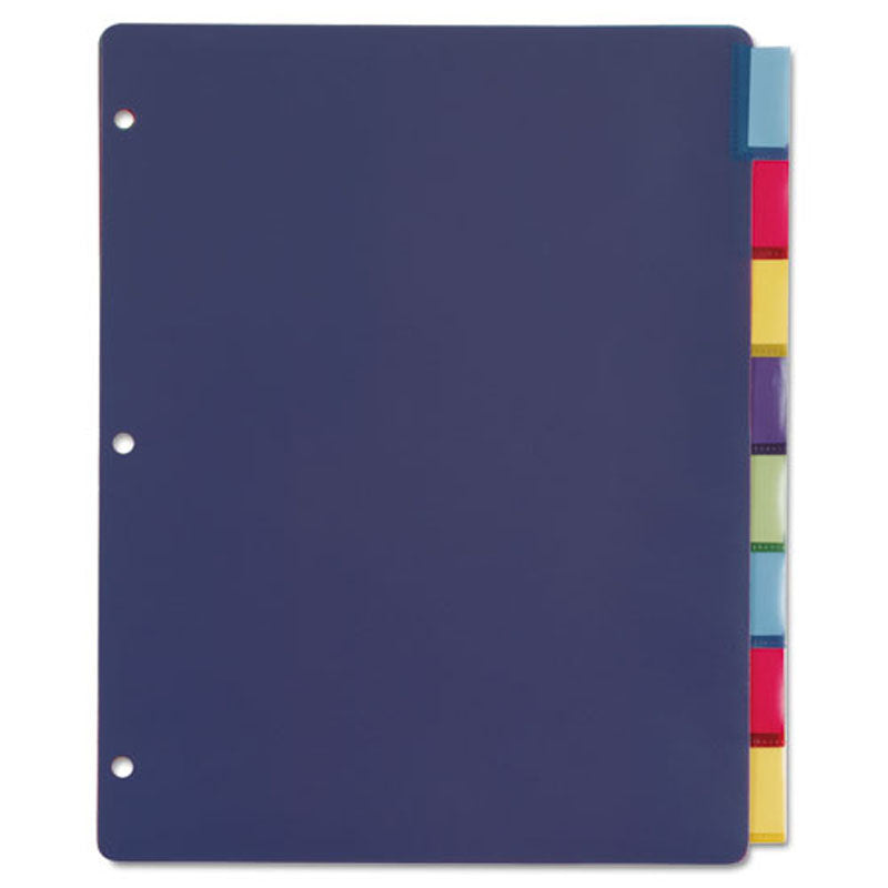 Premium Poly Index Dividers with 8 Tabs - Letter Size, Assorted Colors (Set of 4) - Perfect for Office Filing, School Binders & Document Organization