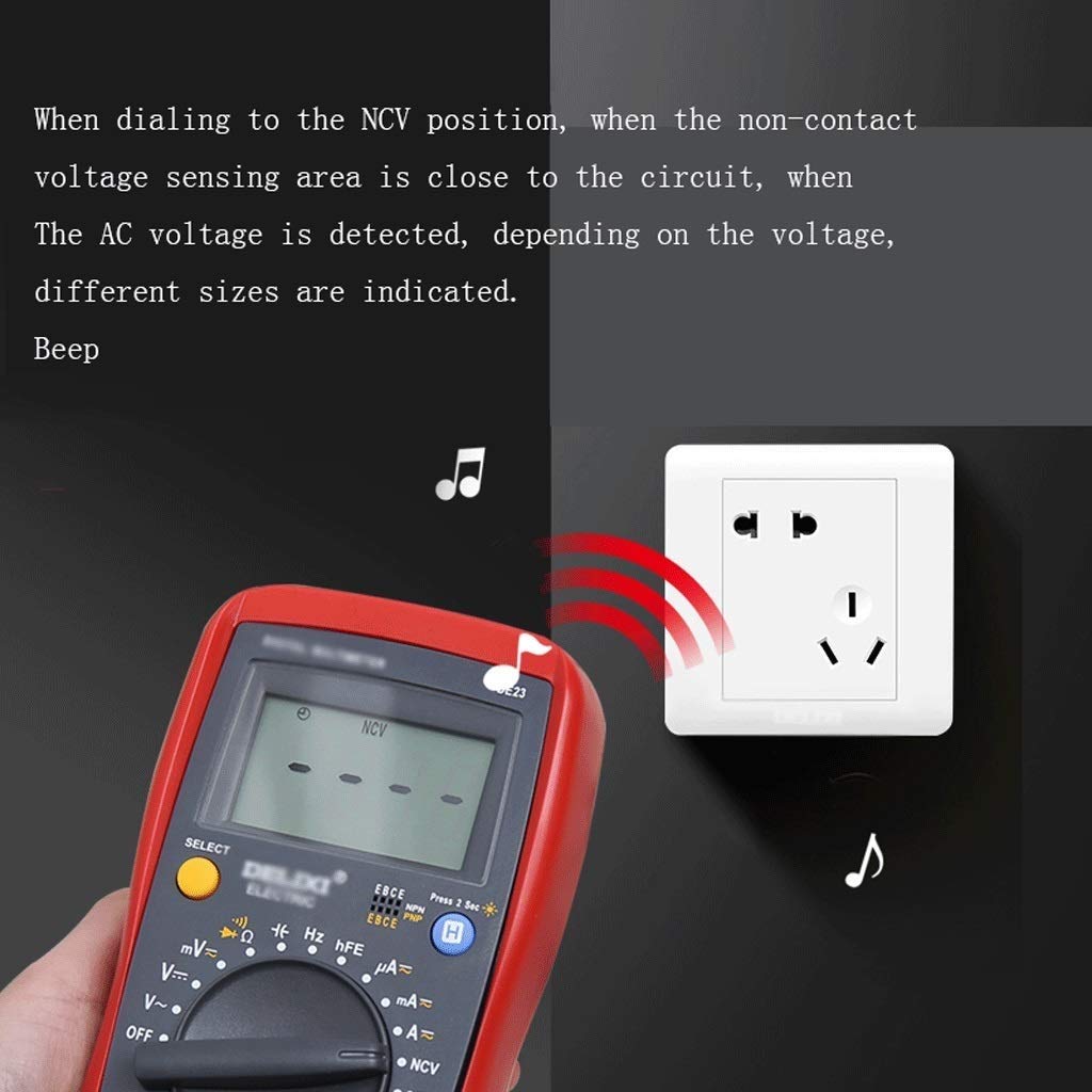 Auto Ranging Digital Multimeter - AC/DC Voltage Current Tester with Ohm, Capacitance, Frequency, Diode & Transistor Testing, Backlit LCD Display | Perfect for Home Electrical Repairs, Automotive Diagnostics & Electronics Projects
