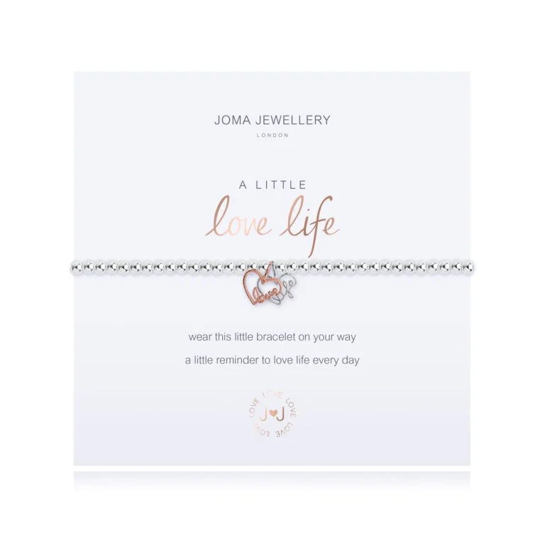 Joma Jewellery Bracelet - A Little Love Life - Elegant & Dainty Charm Bracelet for Women - Perfect for Everyday Wear, Gifts & Special Occasions
