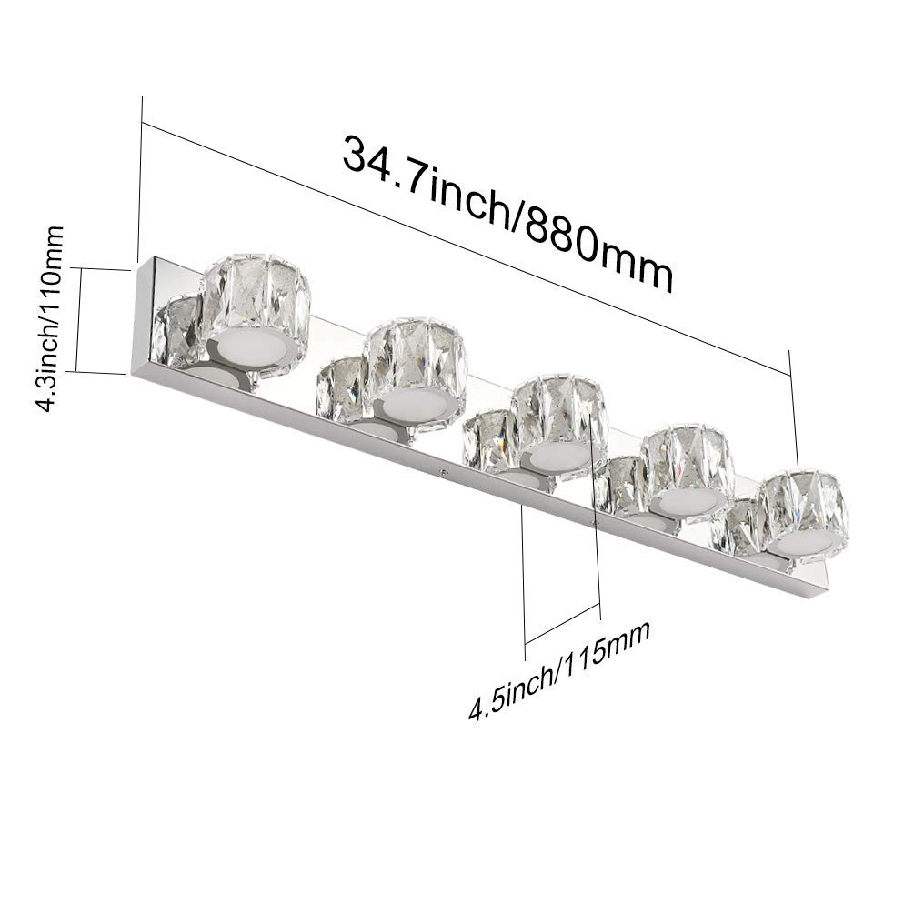 Aipsun Modern LED Vanity Light - Bathroom Lighting Fixture for Mirror - Perfect for Makeup, Shaving & Spa-Style Ambiance