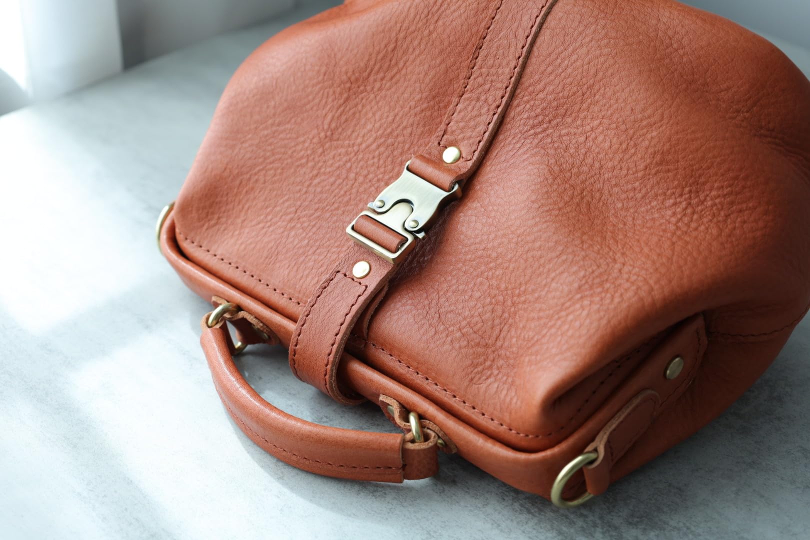 Premium Soft Leather Doctor's Bag – Stylish Medical Bag, Shoulder Purse, Monogrammed Leather Handbag for Everyday Carry (Brown) – Perfect for Work, Travel & Professional Use