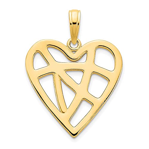14K Yellow Gold Heart Pendant Necklace for Women - Auriga Fine Jewelry - Elegant Valentine's Day Gift, Anniversary Present & Everyday Wear