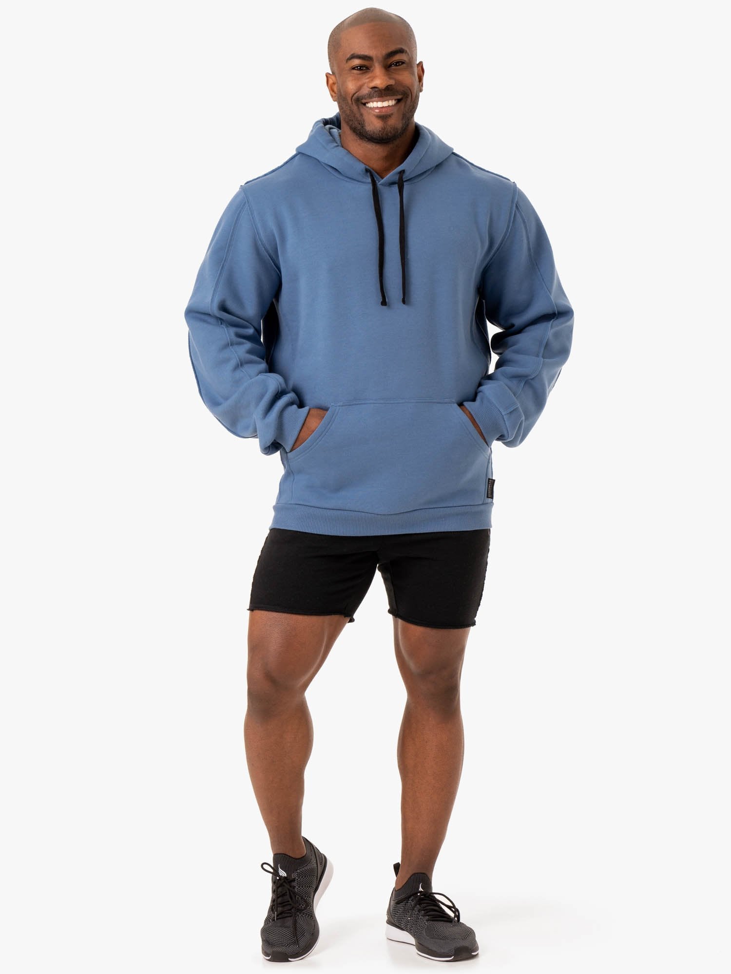 Force Pullover Hoodie for Men & Women - Comfortable Blue Zip-Up Hooded Sweatshirt - Perfect for Gym, Running, Outdoor Activities
