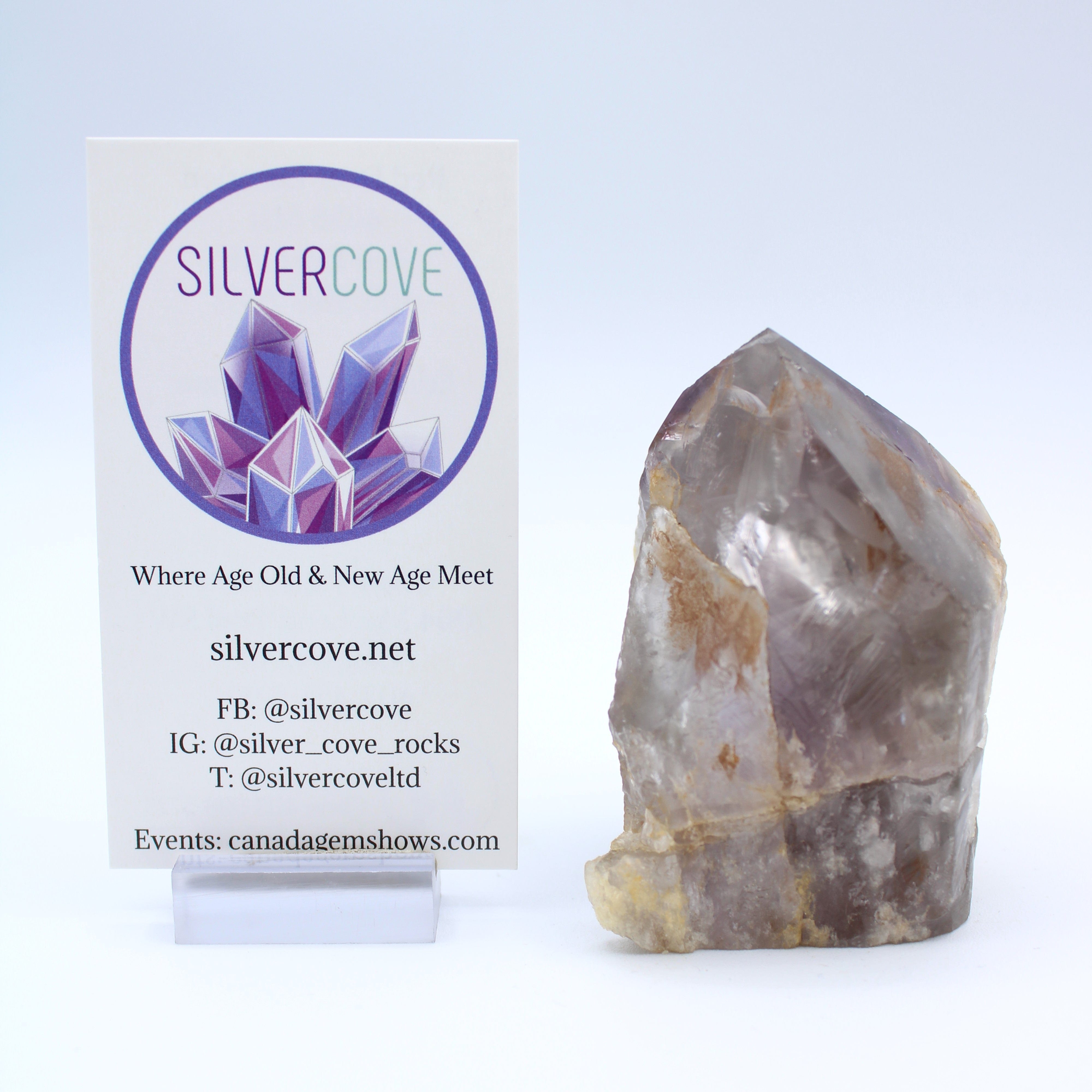 Natural Bahai Amethyst Point Crystal - Rare Closed Mine Specimen | Healing Stone for Meditation, Home Decor & Spiritual Gifts