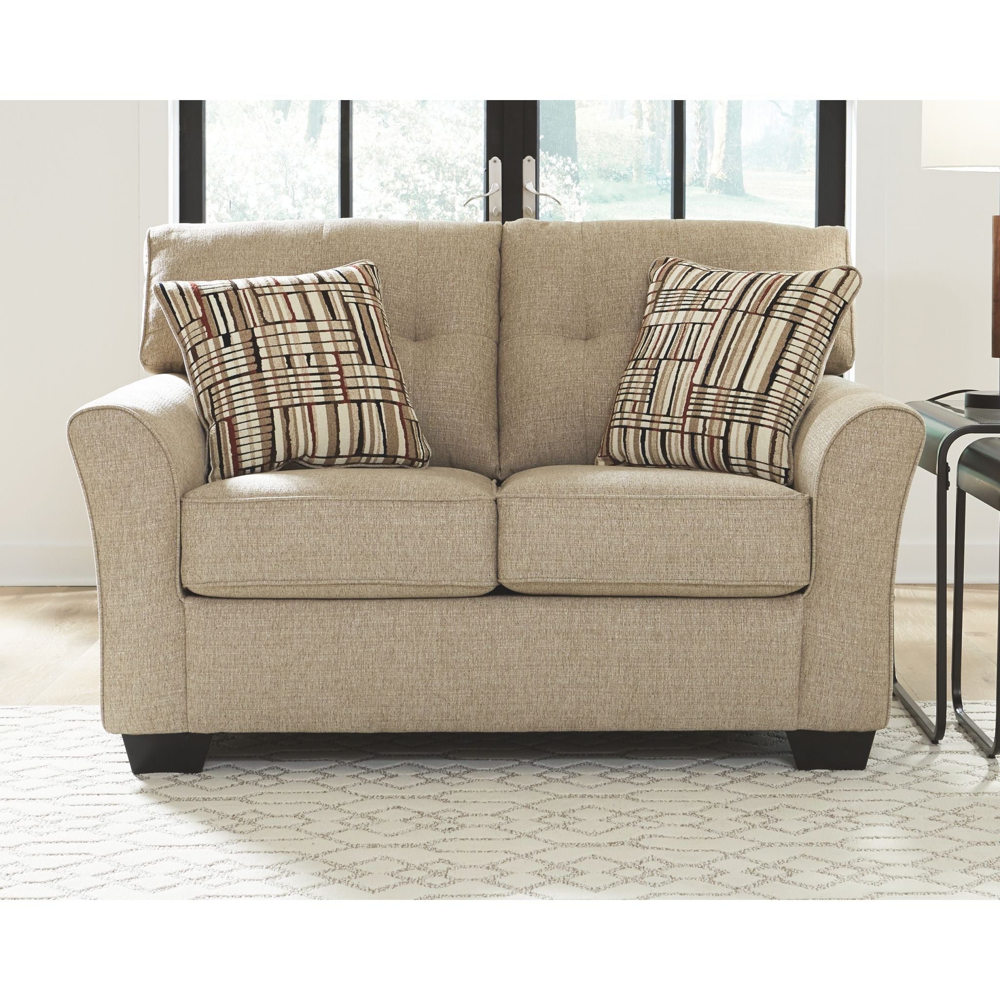 Ardmead Loveseat Sofa in Putty - Modern 2-Seater Couch for Living Room, Lounge, and Small Spaces - Comfortable Upholstered Furniture for Home and Office