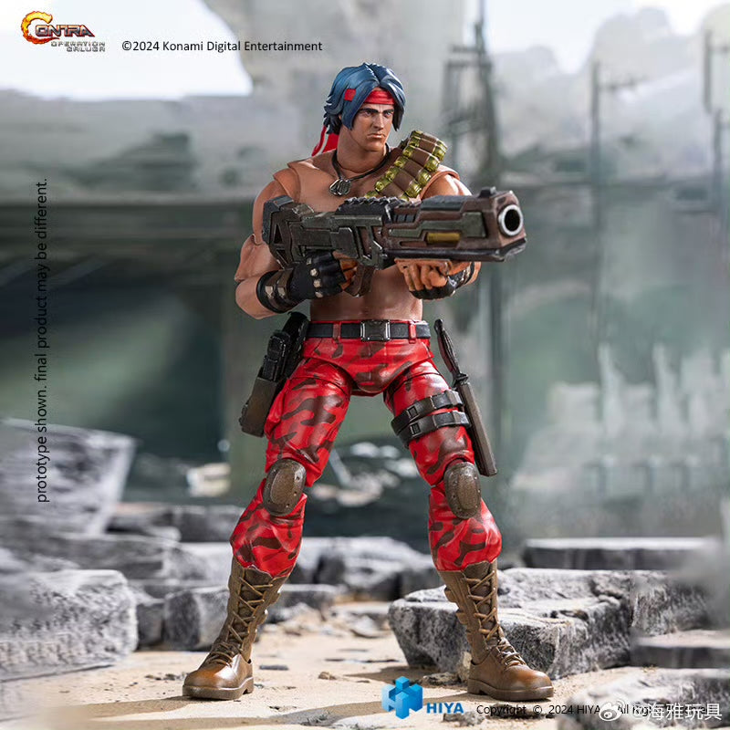 Pre-Order Hiya Toys 6-Inch Contra: Operation Galuga Action Figures - Lance Bean & Bill Rizer (16cm Exquisite Basic Series) | Perfect for Gaming Collectors and Display Shelves