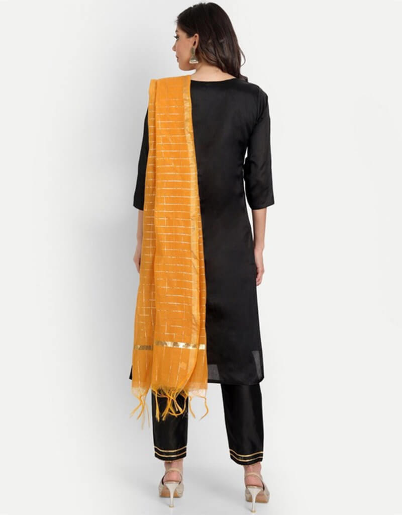 Black Heavy Silk Pant Salwar Suit for Women - Elegant Traditional Indian Outfit for Weddings, Festivals & Special Occasions