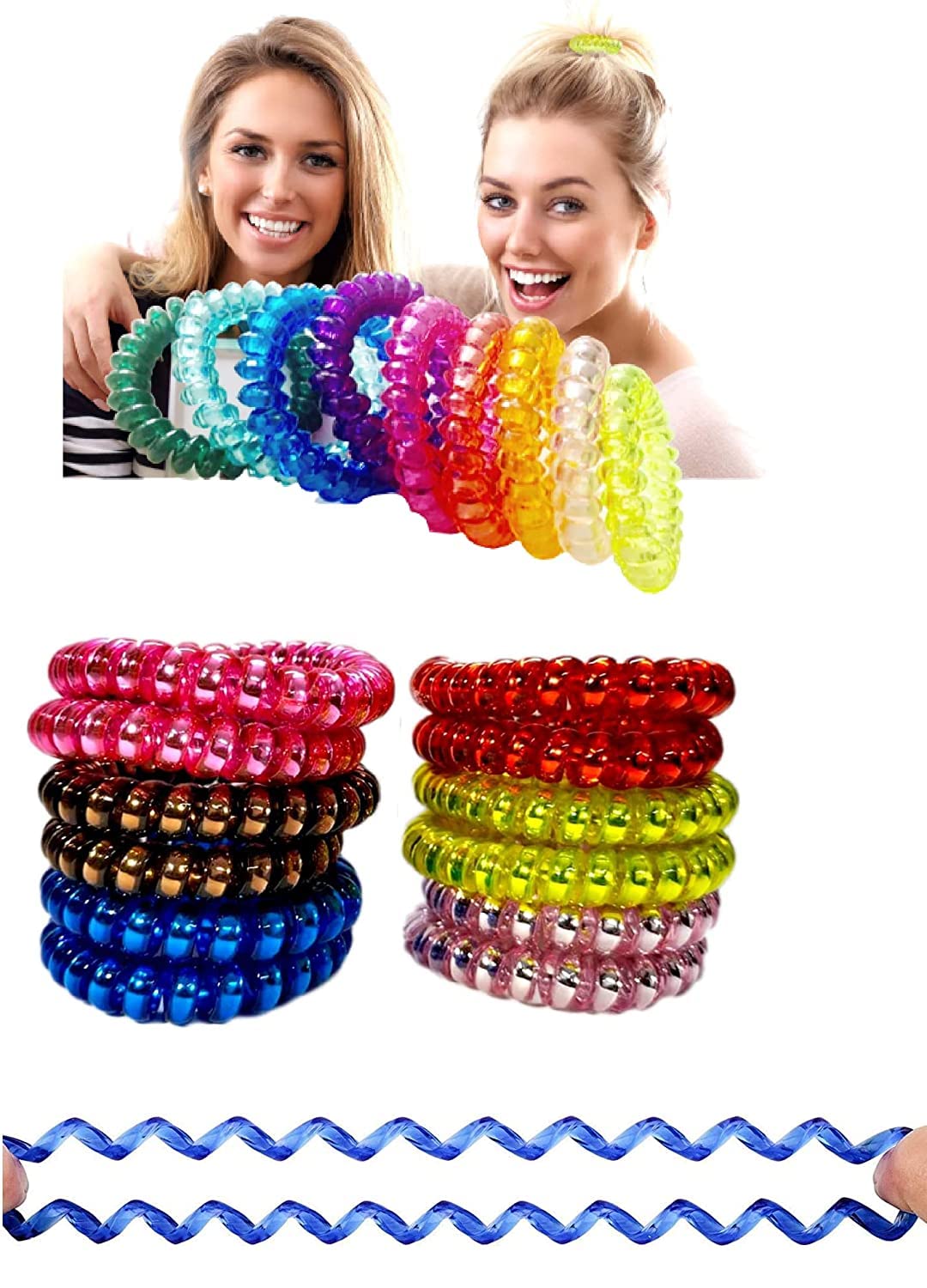 Wizme Navratri Kanjak Poojan Gift Set for Girls - 12 Multicolor Rubber Hair Bands | Perfect for Hindu Festivals, Pooja Ceremonies & Traditional Indian Celebrations