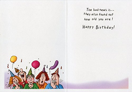 Funny Birthday Card - Good News Bad News by Oatmeal Studios | Humorous Greeting Card for Friends & Family | Perfect for Office Celebrations & Surprise Parties