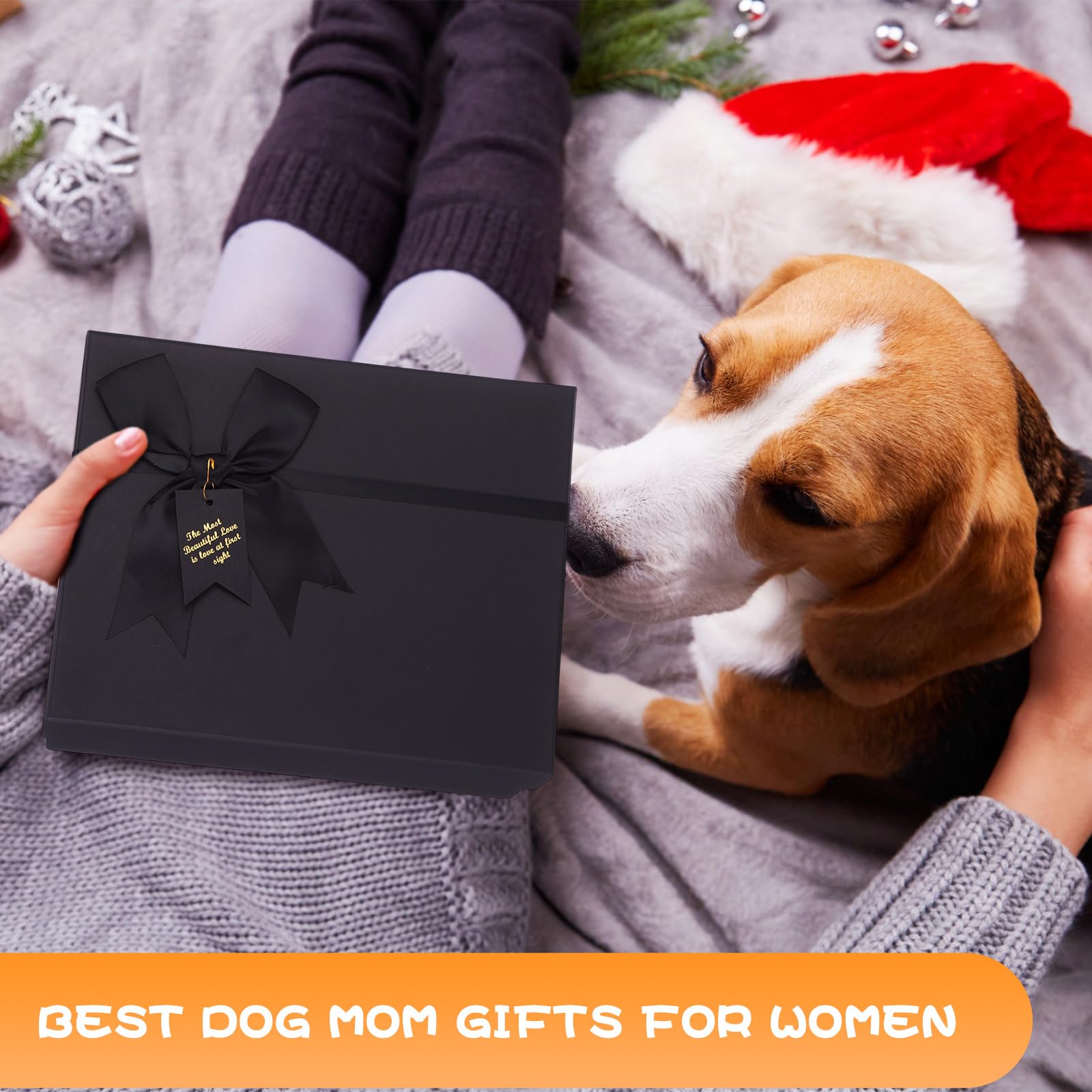 Best Dog Mom Gifts for Women - 16oz Glass Tumbler with Straw & Lid, Dog Socks & Keychain Gift Set - Perfect for Dog Lovers, Veterinarians, Birthday & Mother's Day Presents (Black) - Ideal for Coffee, Tea & Daily Use at Home or Office