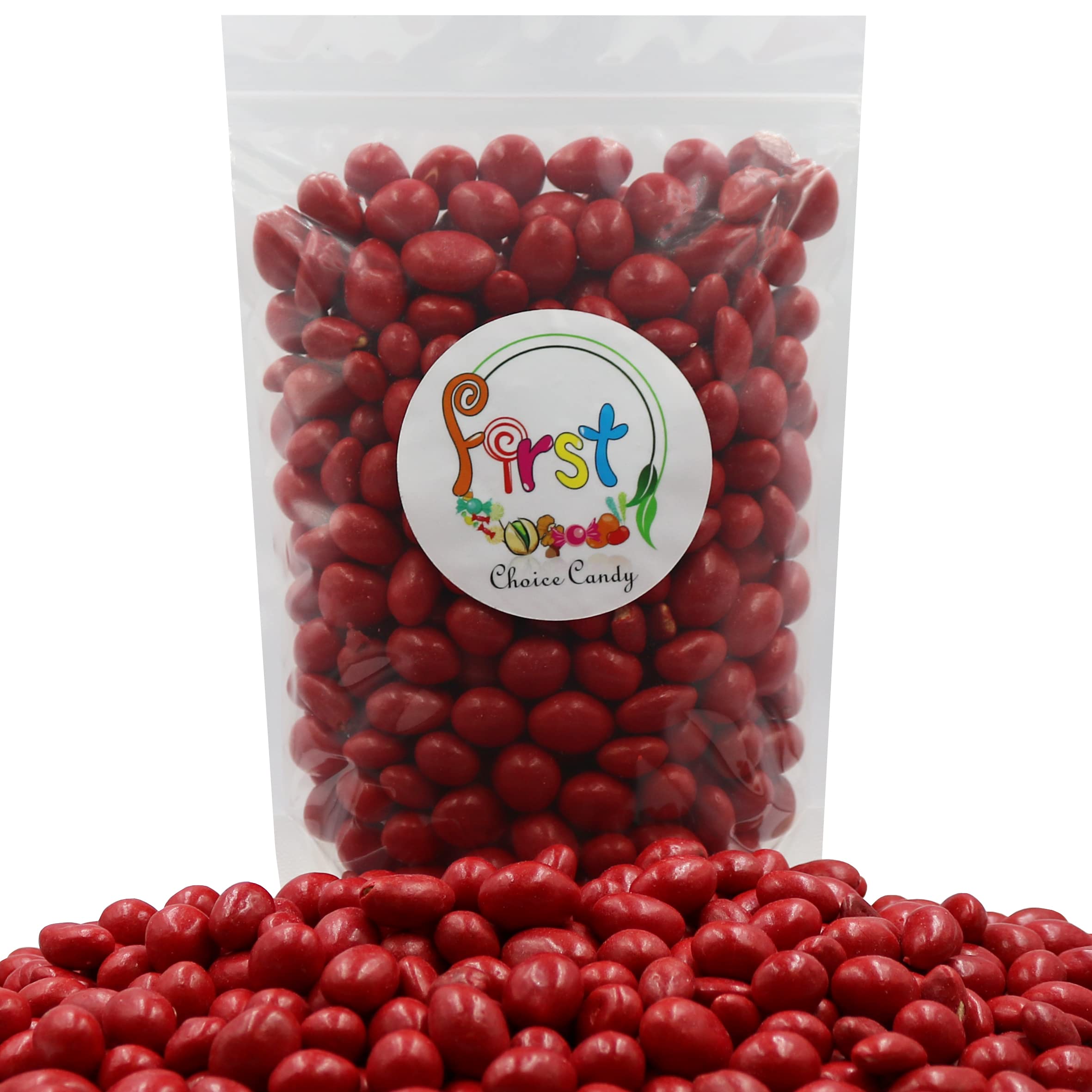 FirstChoiceCandy Red Boston Baked Beans Classic Candy Coated Peanuts - 3lb Bulk Bag (Pack of 1) | Sweet & Crunchy Party Snacks, Movie Night Treats, Office Candy Jar Filler