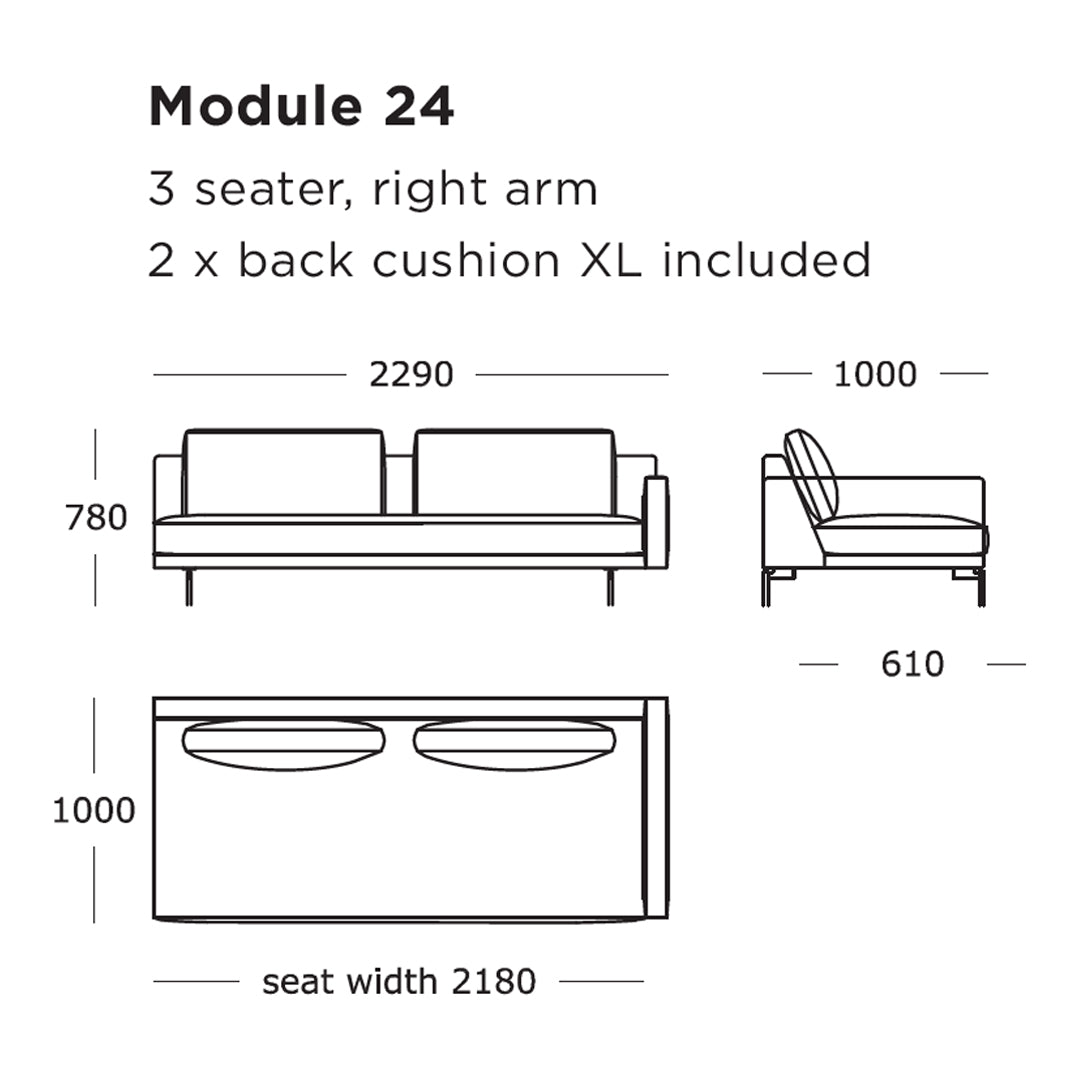 Modular Sofa Edge V2 - 17 to 24 Seating Configurations for Living Room, Lounge & Office Spaces