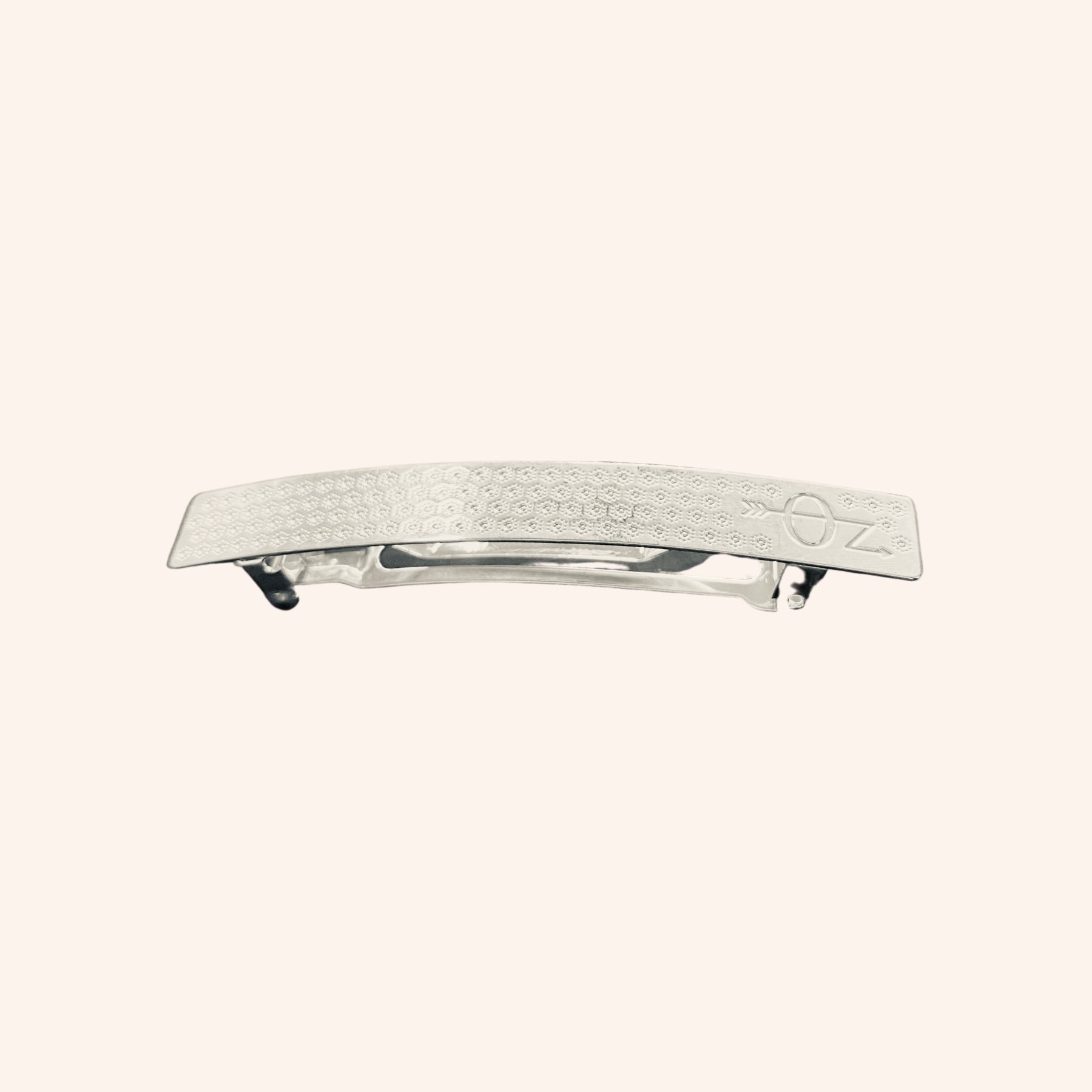 Elegant Silver Barrette Hair Clip with Decorative Design - Perfect for Weddings, Parties, and Everyday Hairstyling