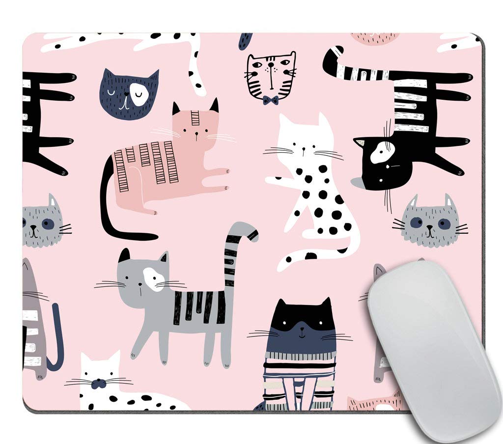 Colorful Cute Kittens Non-Slip Rubber Mouse Pad - 9.5