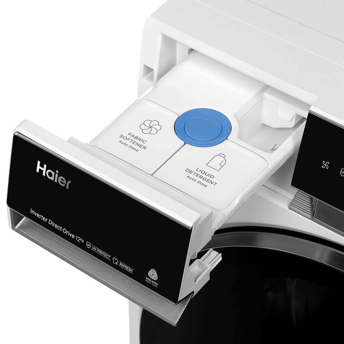 Haier 600 Series 12kg Front Load Washing Machine with UV Protection - Energy Efficient, Quiet Operation - Perfect for Large Families & Laundry Rooms (Model HWF12PXW1)