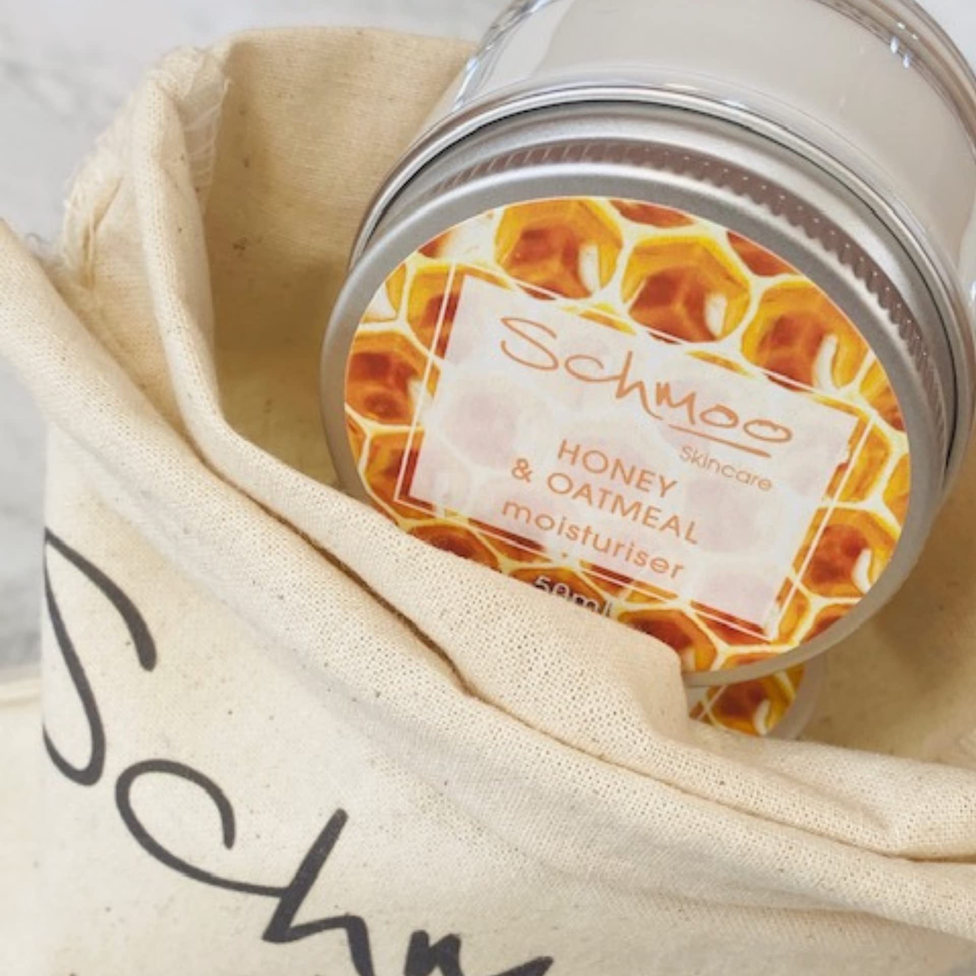Organic Honey & Oatmeal Moisturizer 50ml - Natural Skincare for Dry & Sensitive Skin - Hydrating Face Cream with Honey & Oats - Perfect for Daily Moisturizing & Nighttime Skincare Routine
