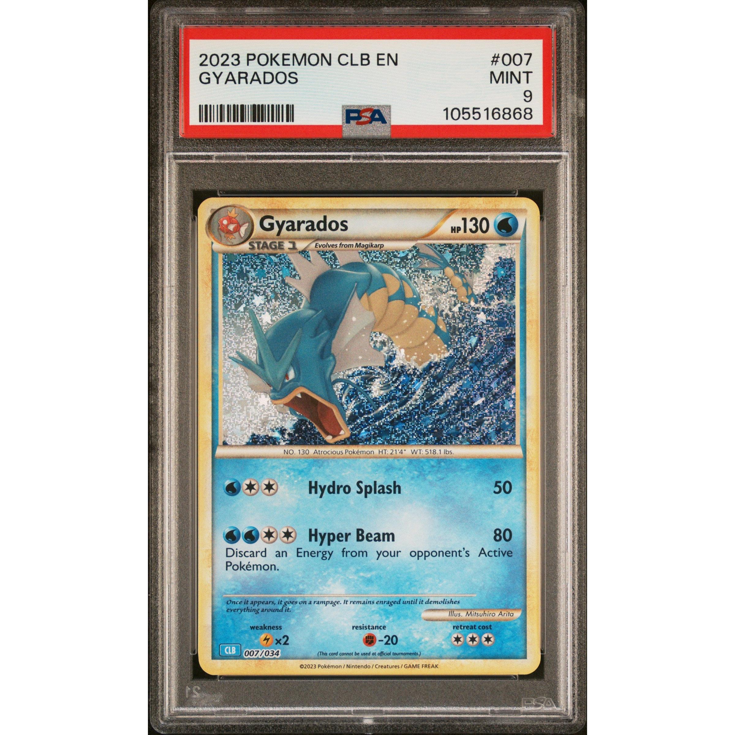 2023 Pokemon Classic Collection Gyarados 007/034 PSA 9 Graded Card - Rare Collectible for Trading Card Game Enthusiasts | Perfect for Display, Investment & TCG Battles