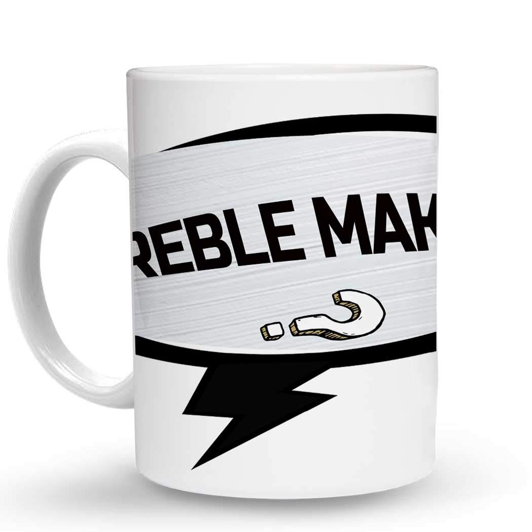 Makoroni - TREBLE MAKER Geek 15 oz Large Ceramic Coffee Mug with Unique Design #95 - Perfect Gift for Music Lovers & Office Coffee Drinkers