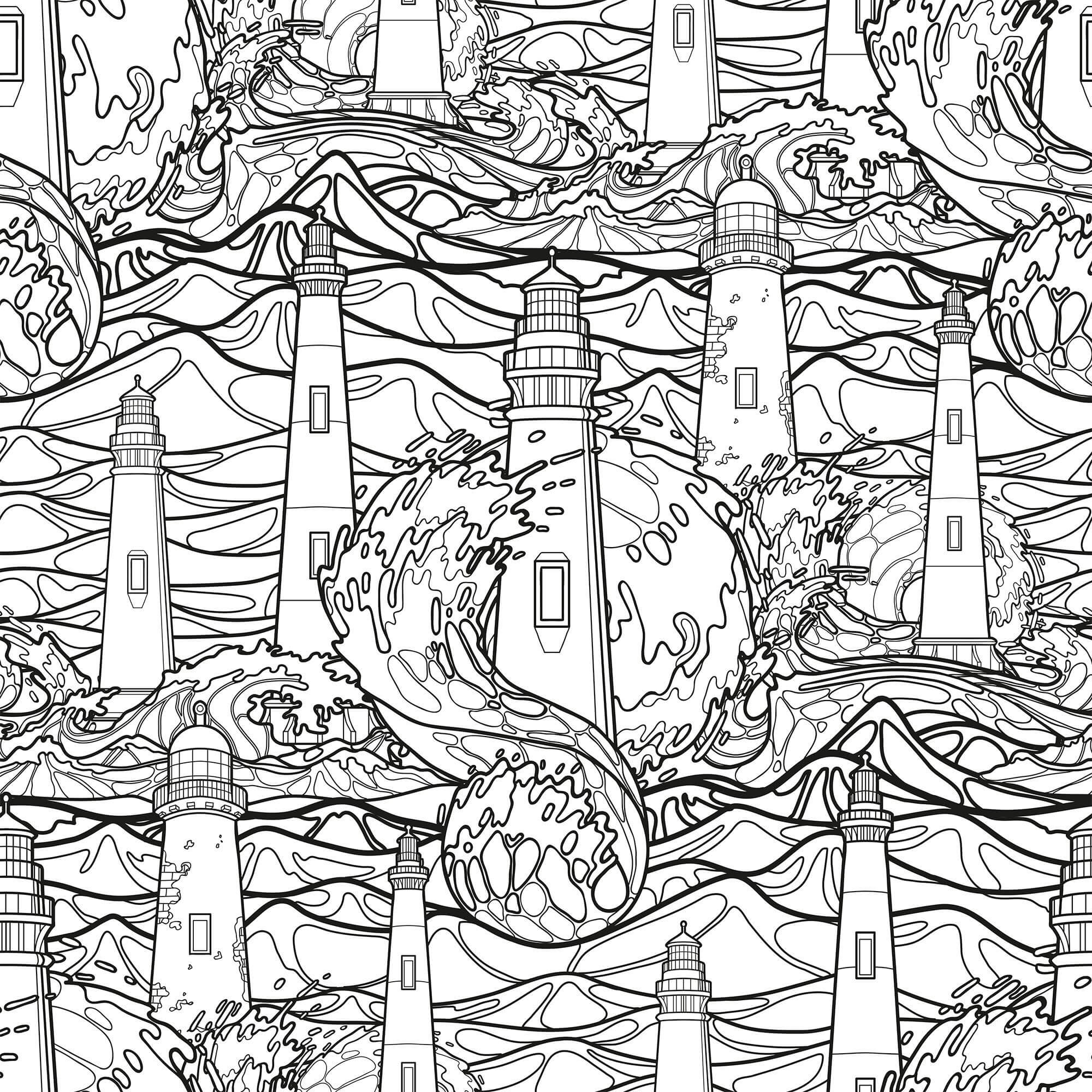 Black and White Nautical Peel and Stick Removable Wallpaper - Self-Adhesive Decorative Wall Covering for Bedroom, Bathroom, Kitchen & Nursery - Easy to Install & Remove