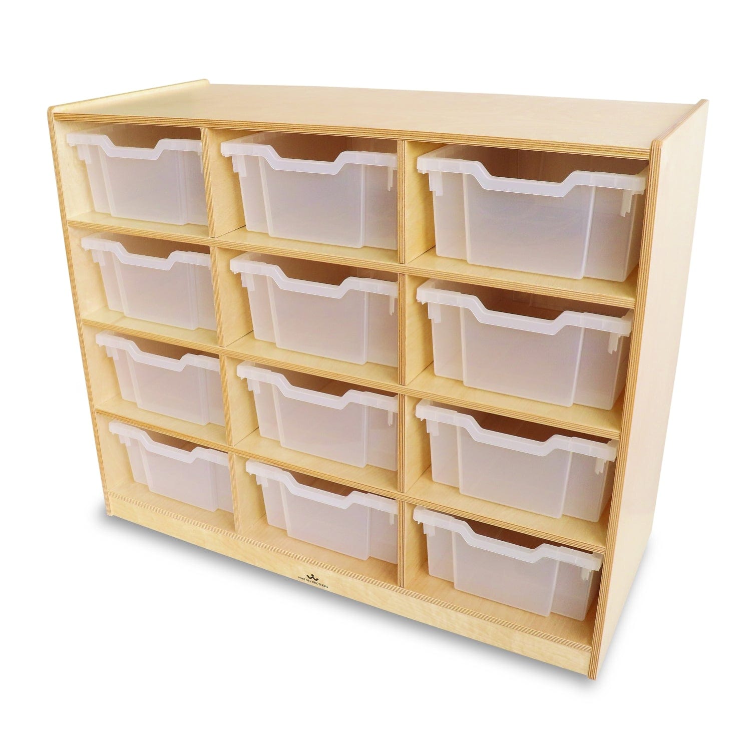12-Tier Plastic Storage Cabinet Organizer - Stackable Shelf Unit for Kitchen, Bathroom, Office & Closet Organization - Perfect for Storing Food, Toys, Books & More