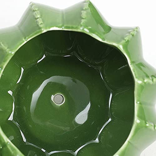 VALINK Ceramic Succulent Planter Pot with Drainage Hole - Cactus Shaped Flower Pot for Succulents & Cacti - Durable & Portable for Home, Office, Desk Decor - Perfect for Indoor Plants, Gifts & Small Space Gardening