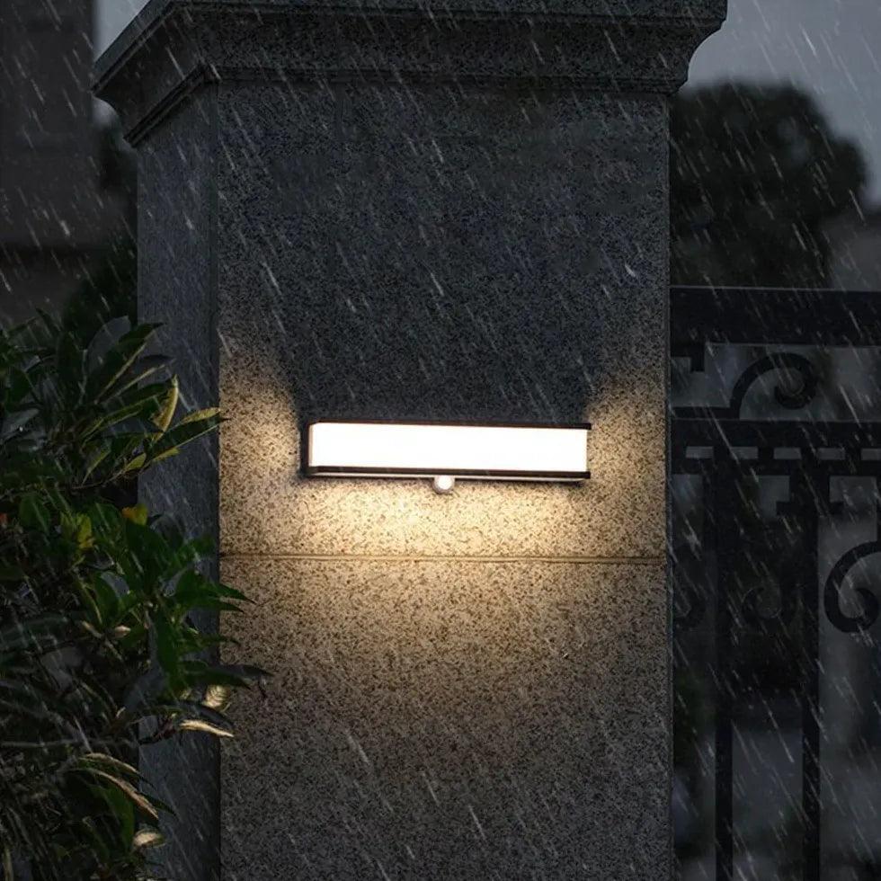 Square Motion Sensor Outdoor Wall Light - Weatherproof LED Security Light for Porch, Garage, and Garden - Automatic Night Light with Motion Detection