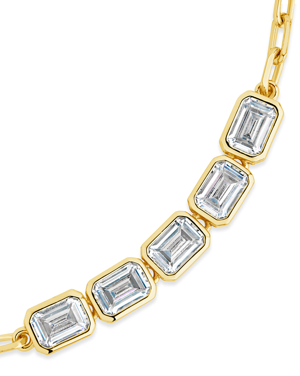 Nyssa Bezel CZ Station Bracelet for Women - Elegant Cubic Zirconia Tennis Bracelet, Dainty Gold Plated Chain Jewelry - Perfect for Parties, Weddings & Everyday Wear