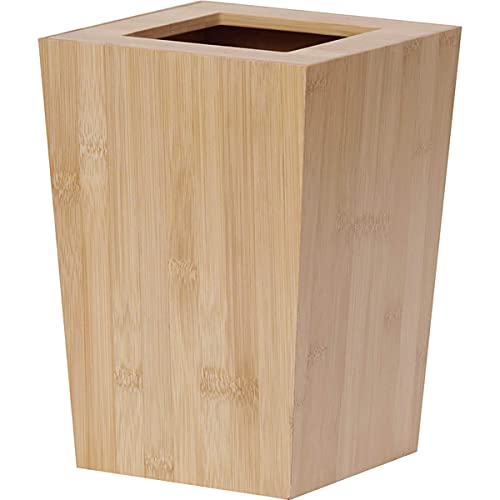 Eco-Friendly Bamboo Square Trash Can 2 Gallon (7.5L) - Perfect for Bathroom, Kitchen & Office Waste Disposal