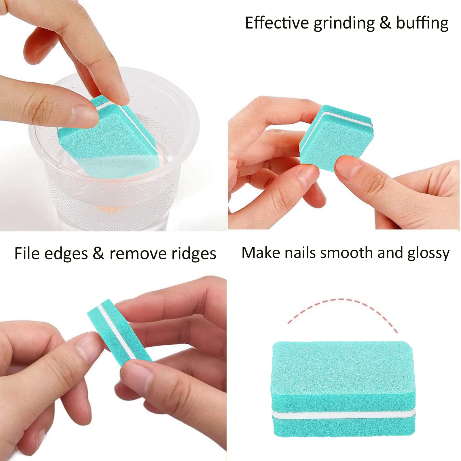 Professional Nail Polish Block - 4-Sided Nail Buffer & Shiner for Home & Salon Use | Green Nail Polishing Pad for Smooth, Shiny Nails | Perfect for Manicures, Pedicures & DIY Nail Care