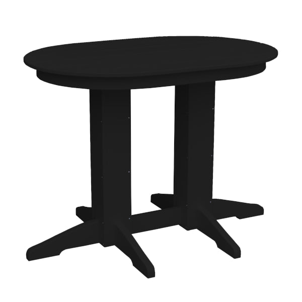 Modern Oval Counter Table for Kitchen & Bar - Stylish Dining & Entertaining Solution - Perfect for Breakfast Nook, Kitchen Island or Home Bar Setup