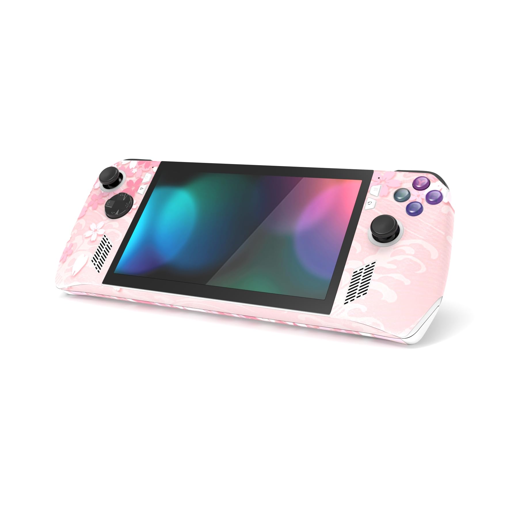 PlayVital 2-Piece Protective Skin Decal for ASUS ROG Ally - Cherry Blossom Petals Design Vinyl Wrap for Handheld Gaming Console | Scratch Protection & Customization for Gaming On-The-Go, Travel, and Commuting