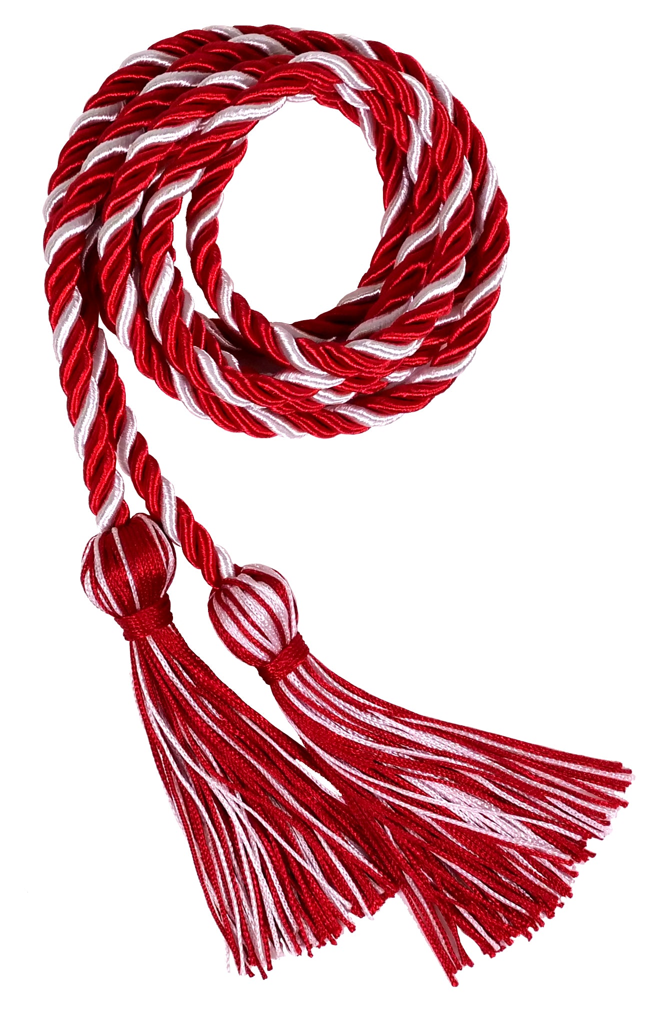 Red and White Graduation Honor Cord - Academic Achievement Stole for High School & College Ceremonies - Perfect for Graduation Day & Commencement Events