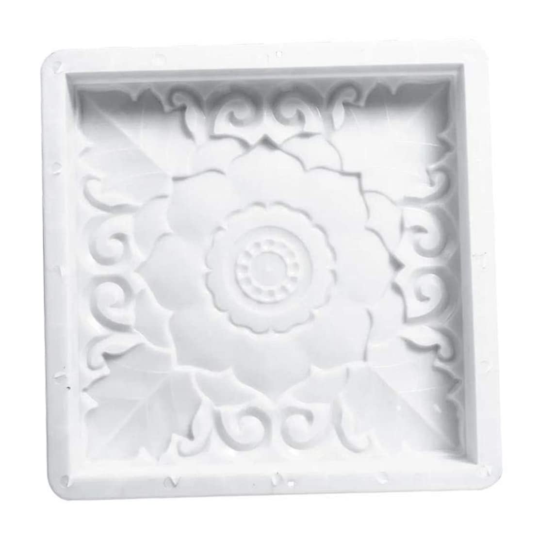 Square Concrete Stepping Stone Mold - DIY Garden Walkway Paver Maker for Cement, Plastic Molding | Backyard Decor, Pathway & Patio Design Tool