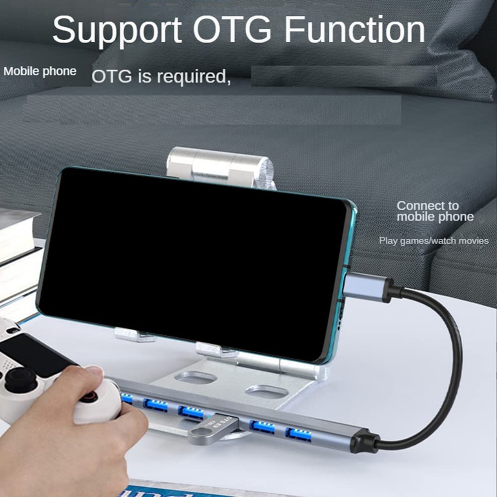 Zunedhys 7-in-1 USB C Hub with USB 3.0 & USB 2.0 Ports - USB C to USB Adapter, Splitter & Extender for MacBook, Laptop, PC - Perfect for Office, Travel & Home Use