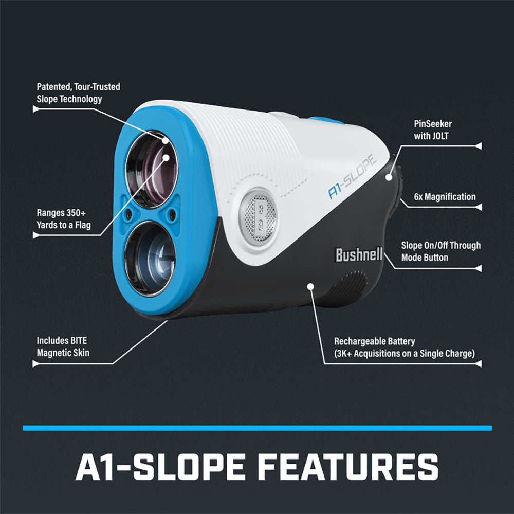 Bushnell A-1 Slope Laser Rangefinder for Golf - 1000+ Yard Distance Measurement with PinSeeker Technology | Perfect for Golfers, Hunters & Outdoor Sports Enthusiasts