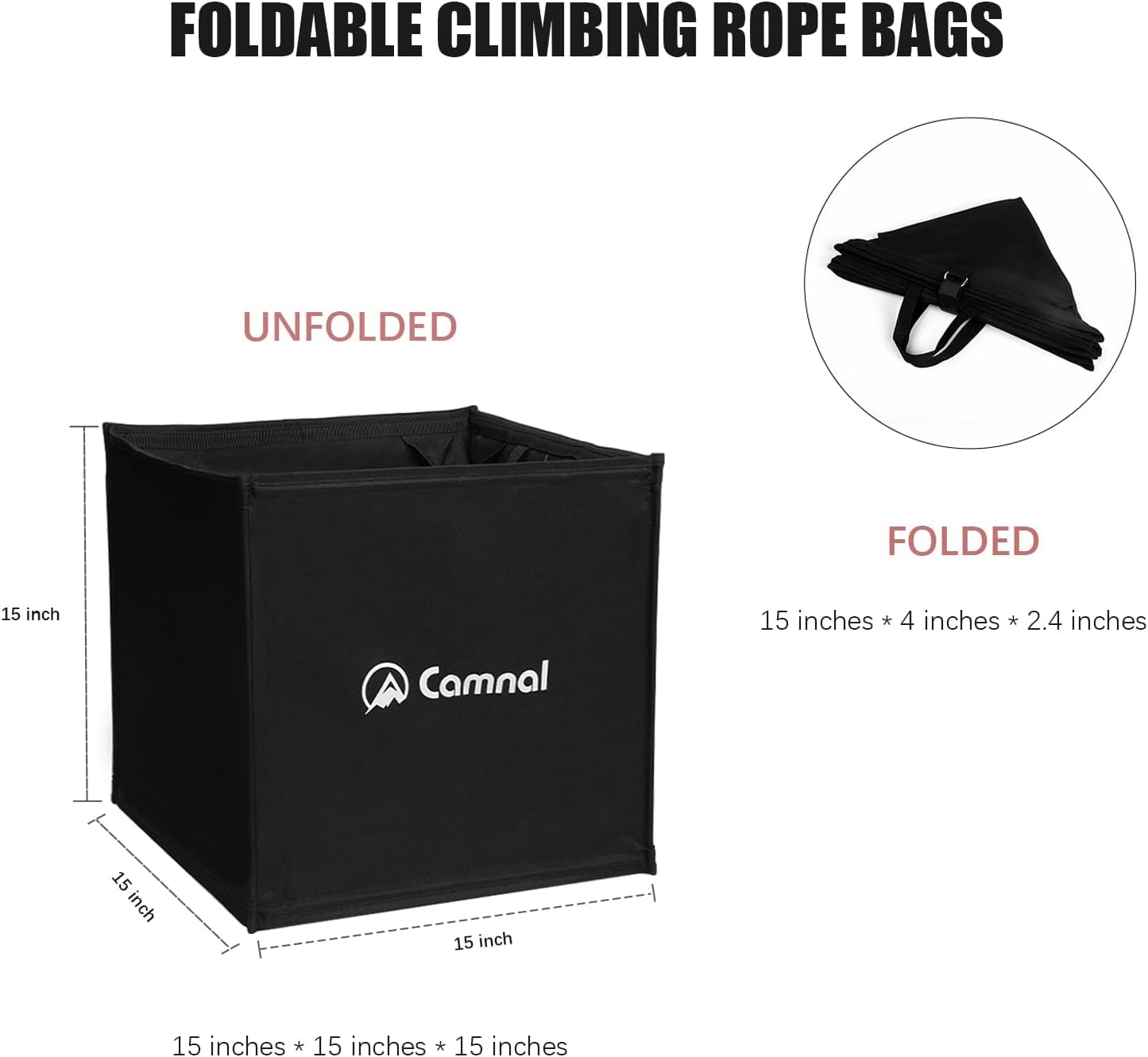 **Foldable Climbing Rope Bag - Durable Storage for Tree Climbing Ropes, Tools & Accessories | Perfect for Arborists, Outdoor Enthusiasts & Rock Climbers**
