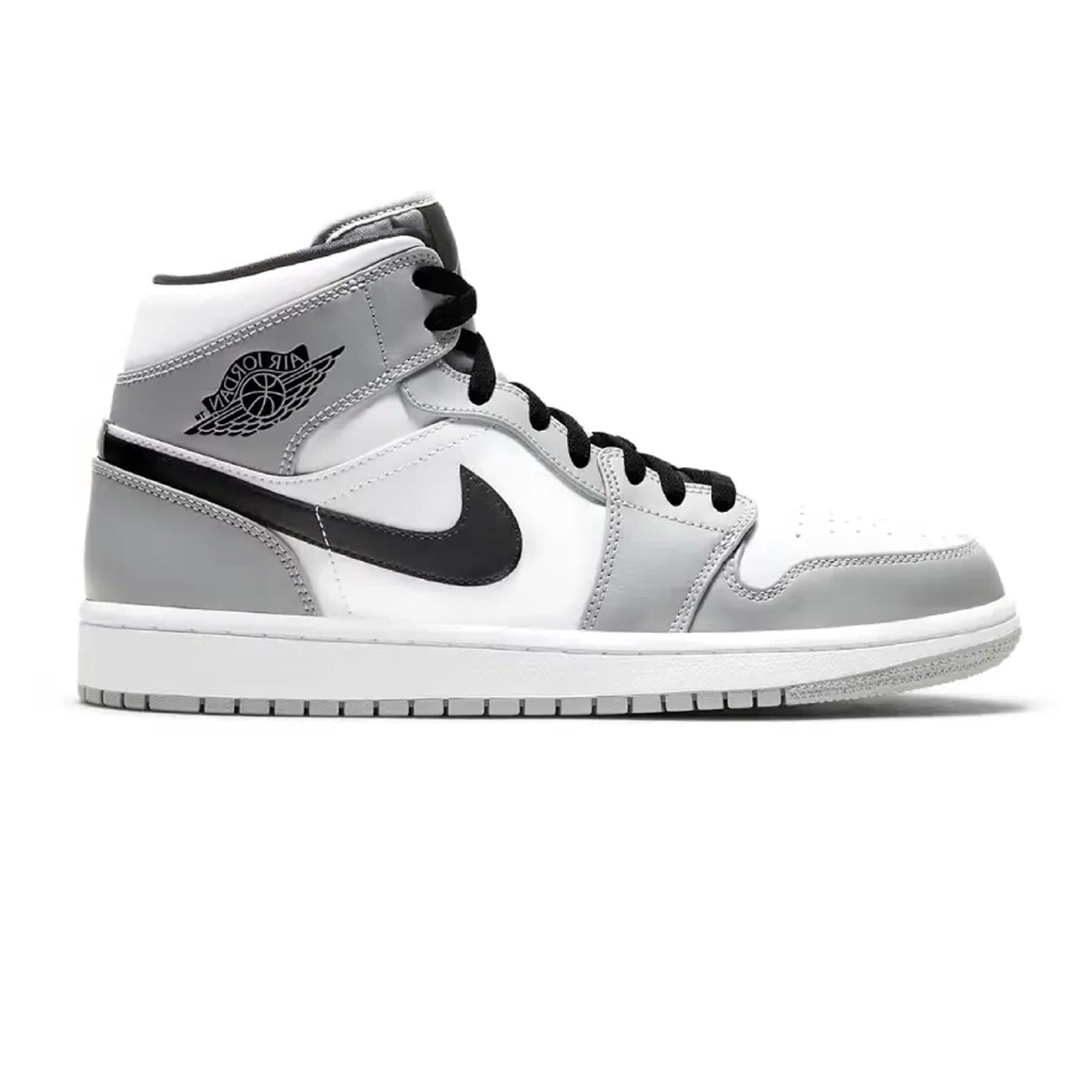 Air Jordan 1 Mid 'Light Smoke Grey' Basketball Shoes for Men - Retro Style Sneakers for Casual Wear, Street Fashion & Gym Workouts