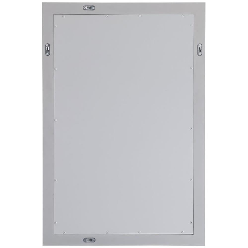 Elegant Gray Wood Frame Bathroom Mirror 36