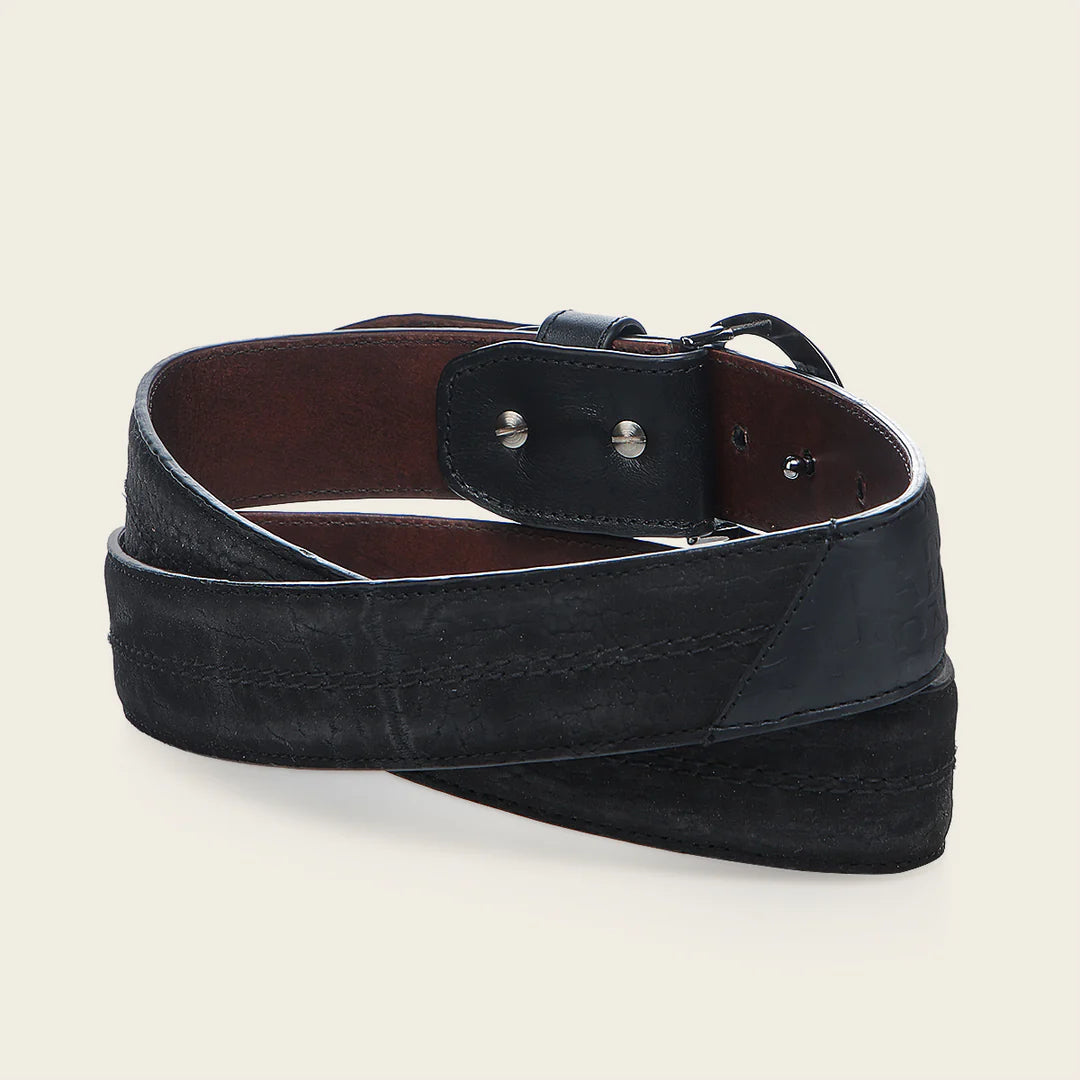 CS564TC   Cuadra black casual fashion bulls neck belt for men