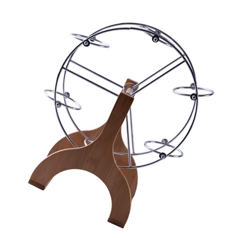 Ferris Wheel Shaped Metal Plant Stand - Indoor/Outdoor Flower Pot Holder for Patio, Garden & Balcony - Durable Potted Planter Support with Random Color Options - Perfect for Home Decor & Small Space Gardening
