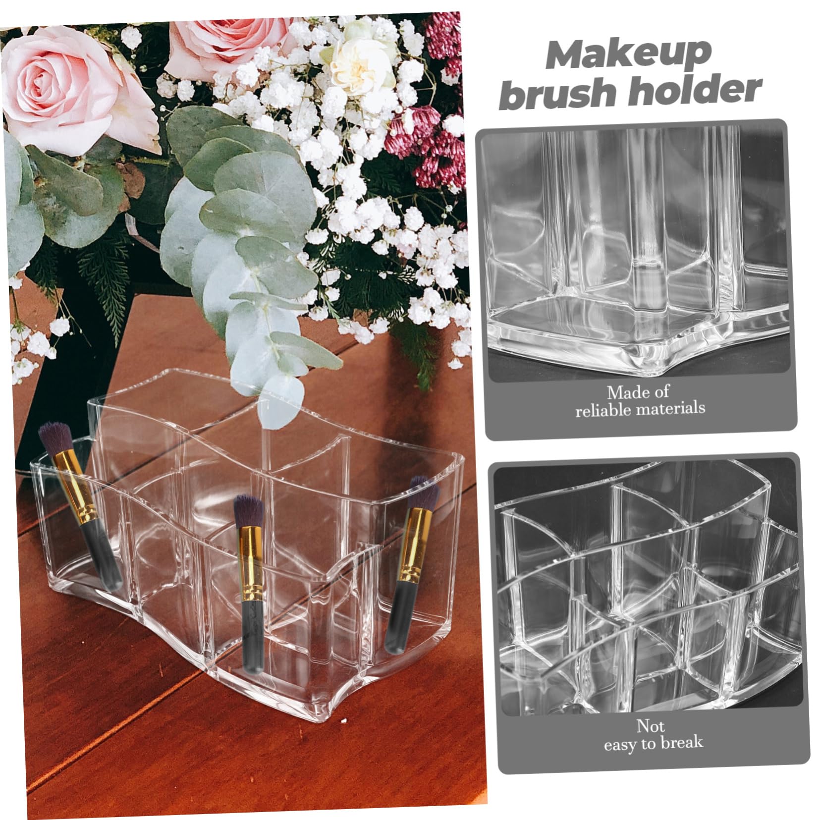 BUGUUYO Makeup Brush Holder & Organizer - Multifunctional Vanity Storage for Brushes, Pens, Pencils & Stationery - Perfect for Makeup Vanity, Office Desk & Beauty Salon Organization