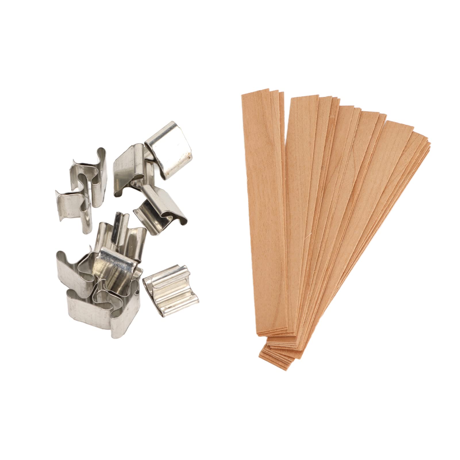 33Pcs Natural Wooden Candle Wicks for DIY Candle Making - Eco-Friendly, Smokeless, Biodegradable with Metal Base - Perfect for Home Decor, Gifts, and Relaxation