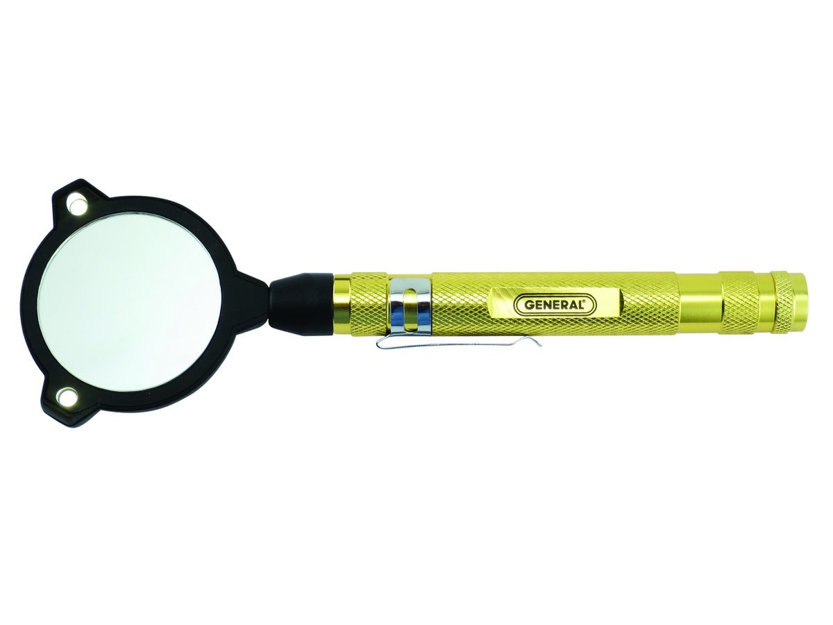 LED Telescoping Inspection Mirror - 23 Inch Lighted for Mechanics & Home Use