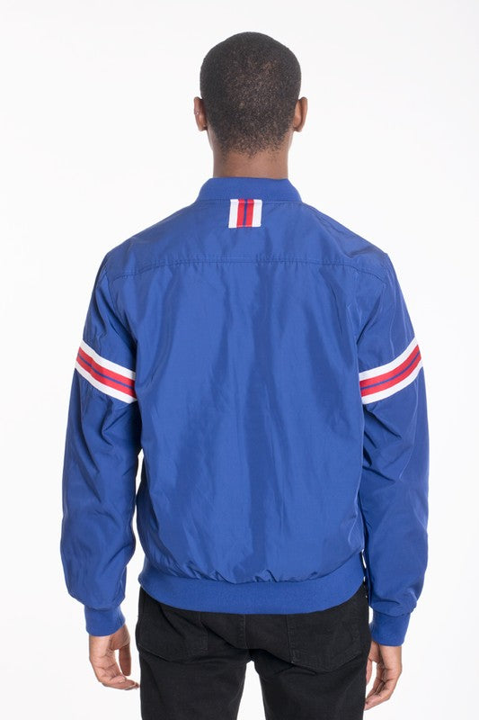 Luxury Woven Taped Bomber Jacket for Men - Stylish Lightweight Outerwear for Casual & Streetwear Fashion | Perfect for Fall, Winter & Spring Seasons