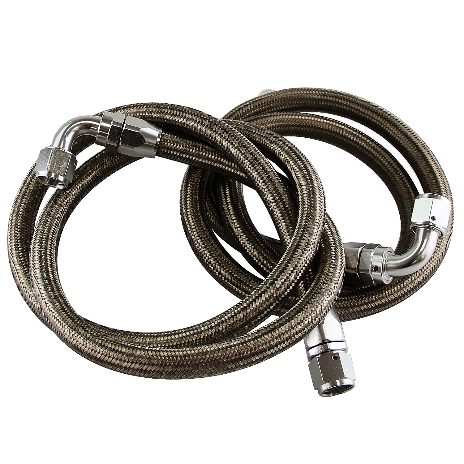 Universal AN10 19-Row Aluminum Engine Transmission Oil Cooler Kit with Bracket & Adapter Hose (34X16 & M20X1.5) - Silver - Perfect for Racing, Off-Road & High-Performance Vehicles